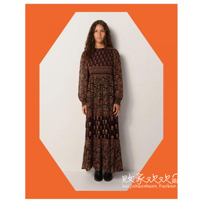 英国代购正品11.06 名品Monsoon 女装新款 设计碎花长款连衣裙