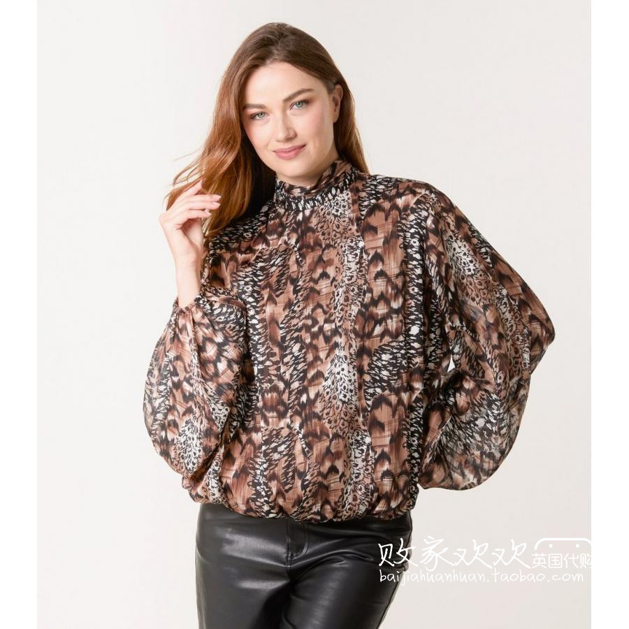 英国代购正品11.18 名品NL 女装新款 时尚印花长袖舒适百搭衬衫