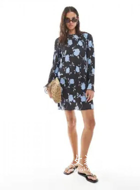 英国代购正品07.02 2025潮流导向 女装新款 时尚印花迷人连衣裙