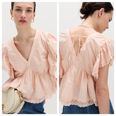 时尚荷叶边无袖设计百搭小衫