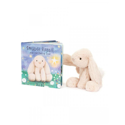 英国代购正品02.07 jellycat Smudge Rabbit 兔子书 玩偶套装