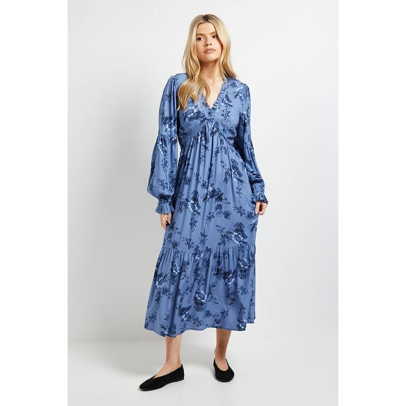 英国代购正品05.23 名品PL 女装新款 时尚印花长袖百搭连衣裙