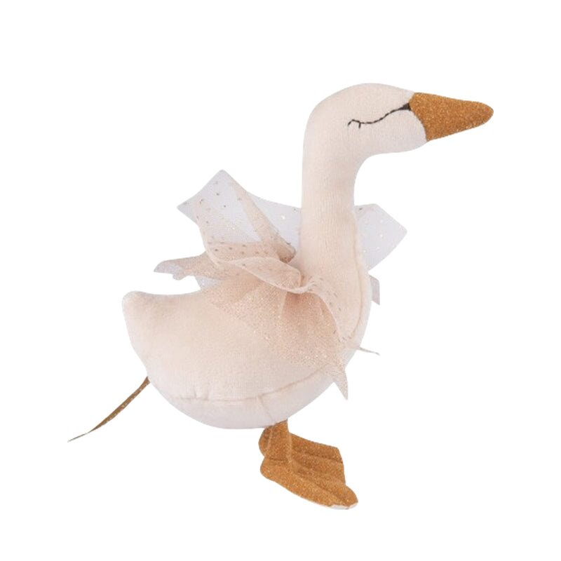 英国代购正品05.15 Moulin Roty Soft Rattle Cream 奶油色天鹅