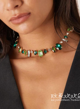 英国代购正品11.28 2025潮流导向 饰品新款 宝石镶嵌设计项链