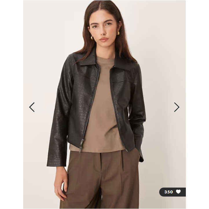 英国代购正品01.17 2026潮流导向 女装新款 翻领皮革短款设计外套,女装/女士精品,短外套,淘宝优惠券,粉丝福利购,淘宝优惠卷