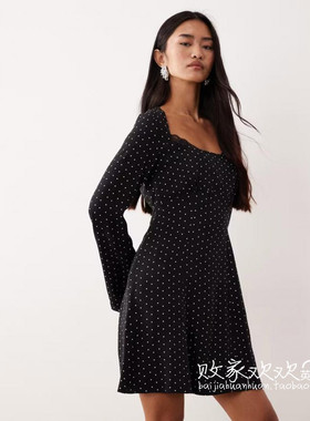 英国代购正品10.06 2025潮流导向 女装新款 时尚波点迷人连衣裙