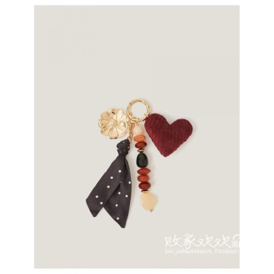 英国代购正品12.01 名Monsoon 饰品新款 爱心蝴蝶结设计钥匙扣