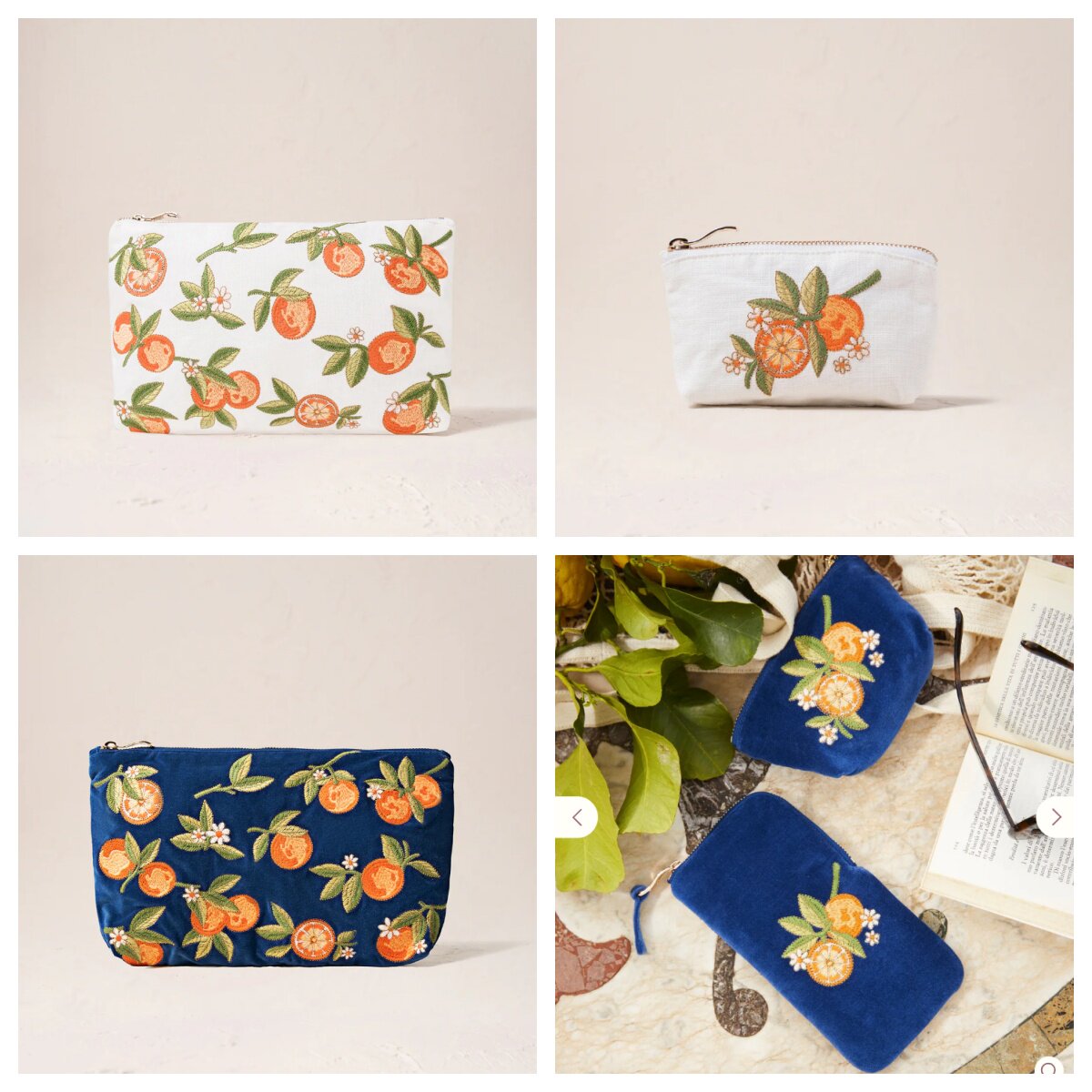英国代购正品11.30 Orange Blossom Coin Purse 刺绣橘子 化妆包