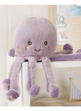 英国代购正品05.07 Softies Otto the Lilac 香芋紫章鱼 毛绒玩偶