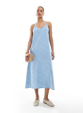 英国代购正品07.02 2025潮流导向 女装新款 吊带长款百搭连衣裙