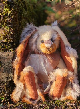 英国代购正品03.31 Charlie Bears 查理熊 TIFFIN 扎染长耳兔玩偶