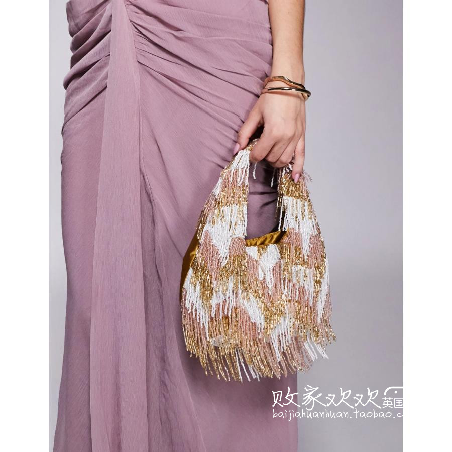 英国代购正品03.08 2025潮流导向 女包新款 流苏设计百搭手提包