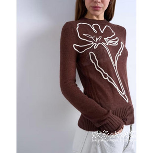 2025潮流导向 女装 新款 英国代购 打底衫 12.11 TS花朵长袖 正品