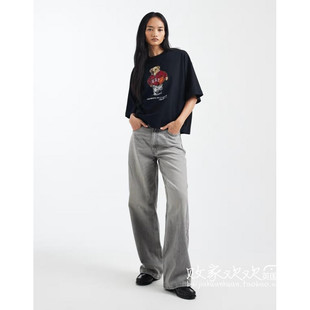 2025潮流导向 12.11 女装 新款 舒适T恤 英国代购 熊熊图案短袖 正品