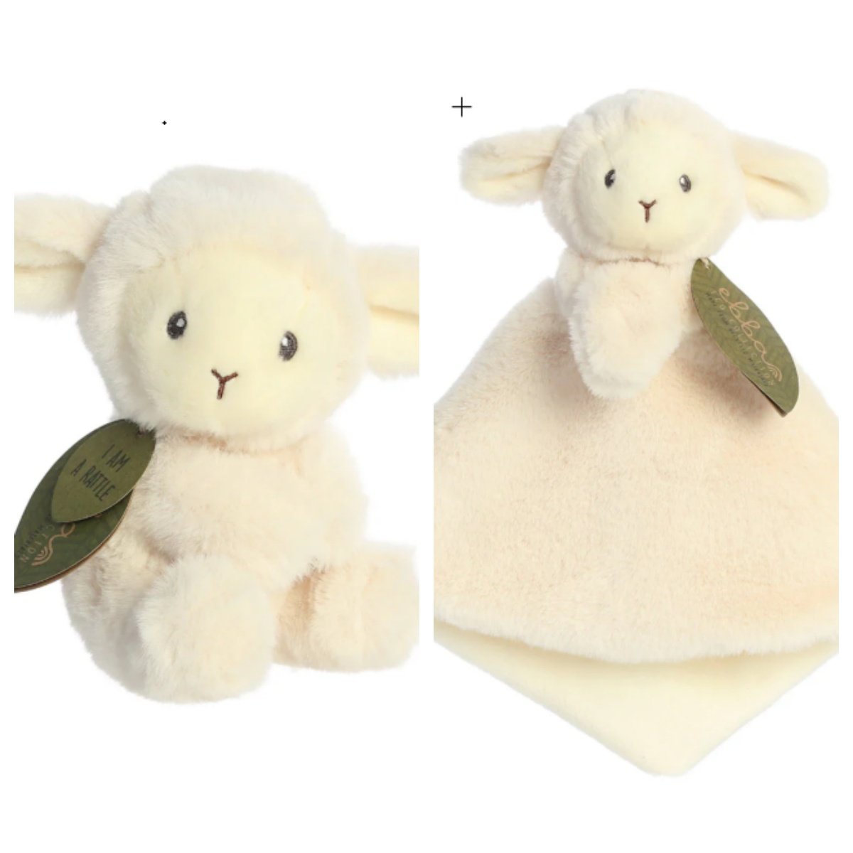 英国代购正品01.03 Ebba Eco Laurin Lamb Rattle小绵羊 婴儿玩偶