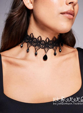 英国代购正品09.20 2025潮流导向 饰品新款 万圣节蕾丝流苏项圈