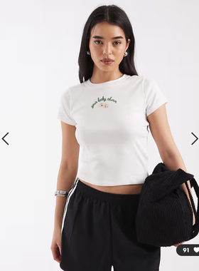 英国代购正品02.25 2026潮流导向 女装新款 休闲浅色短袖舒适T恤