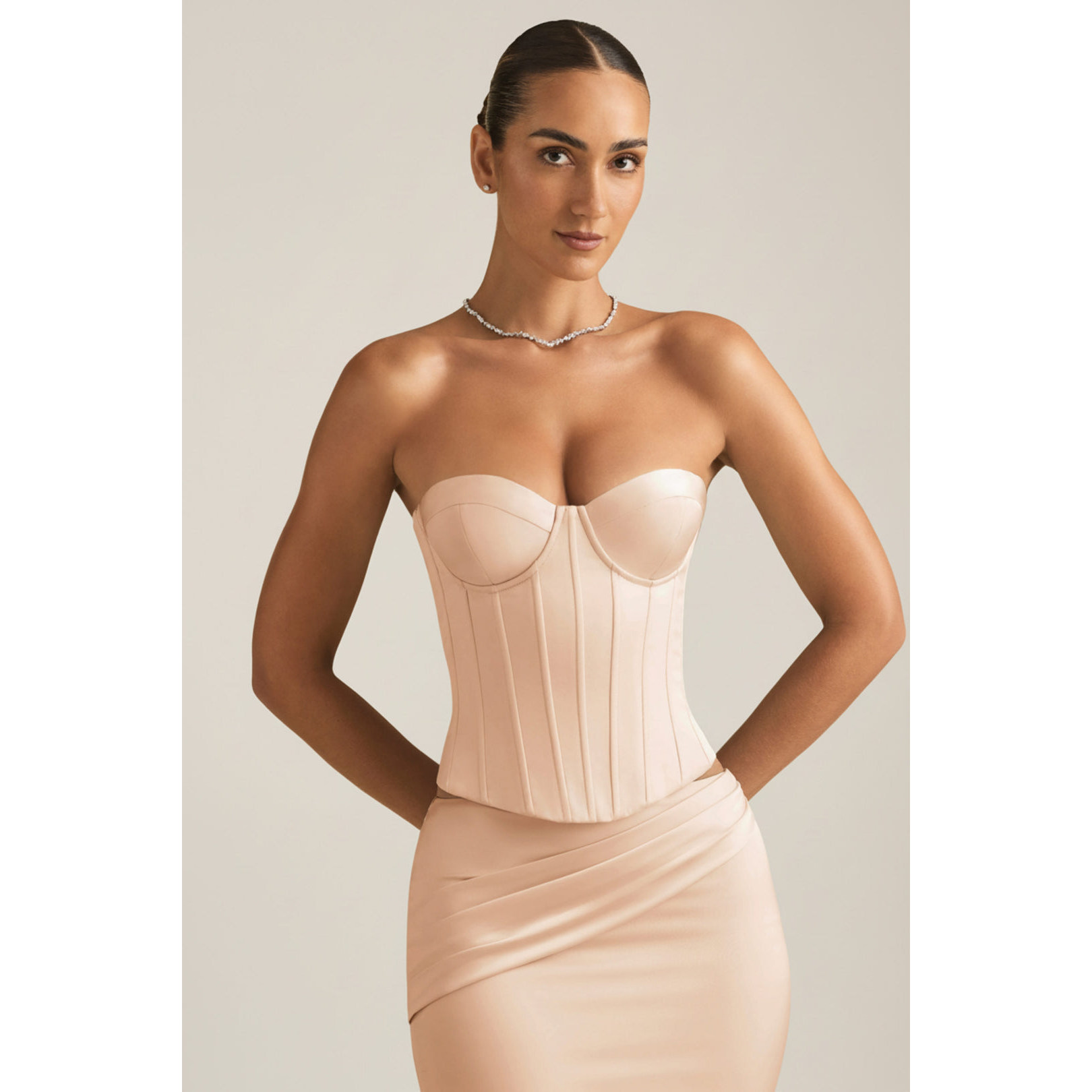 英国代购正品09.10 名品ohpolly 女装新款 法式抹胸束腰设计上衣