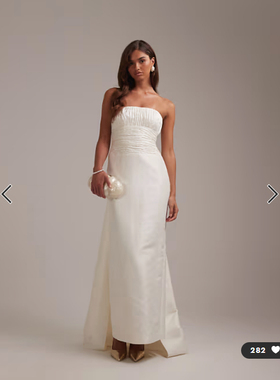 英国代购正品01.22 2026潮流导向 女装新款 抹胸飘带设计连衣裙