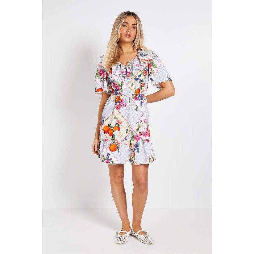 英国代购正品05.15 名品PL 女装新款 时尚水果印花迷人连衣裙