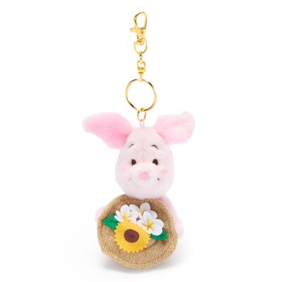 英国代购正品04.25 Disney迪士尼 Piglet 夏日花帽子皮杰 钥匙扣