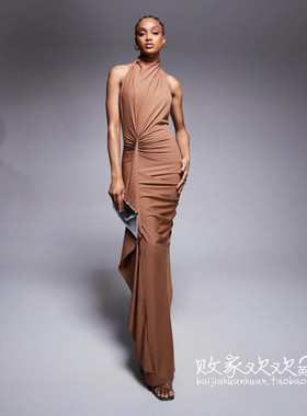 英国代购正品04.05 2025潮流导向 女装新款 设计长款礼服款连衣裙