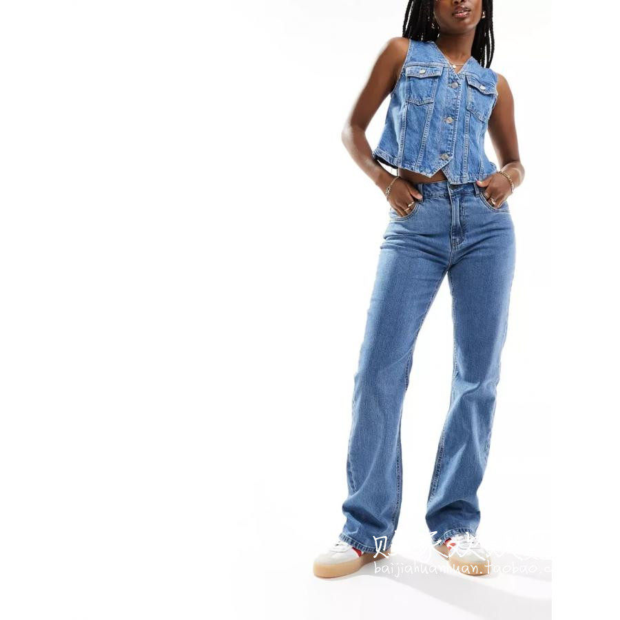 英国代购正品05.28 2024潮流导向 女装新款 休闲长款舒适牛仔裤