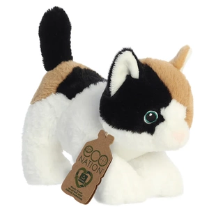英国代购正品03.19 Eco Nation Calico Cat Soft Toy 仿真狗狗