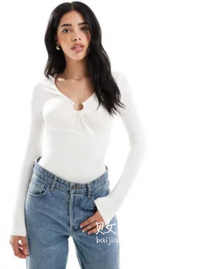 英国代购正品07.09 2025潮流导向 女装新款 休闲浅色长袖连体衣