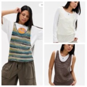 正品 新款 01.13 英国代购 名品UO 女装 针织镂空设计百搭背心 多色