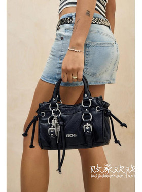 英国代购正品08.19 名品UO 女包新款 BDG系绳设计手提包斜挎包