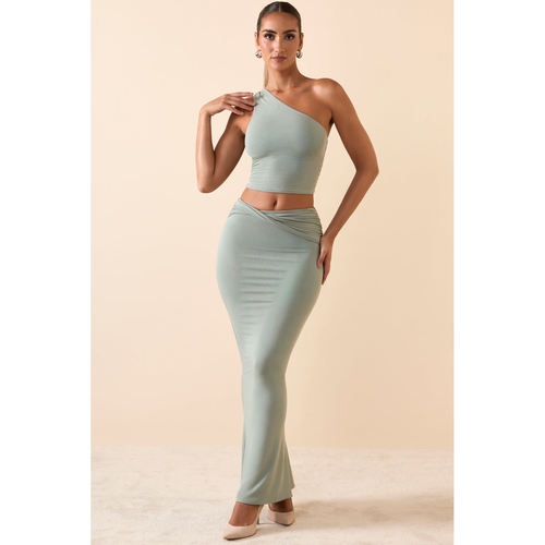 英国代购正品09.10 名品ohpolly 女装新款 时尚开叉长款半身裙