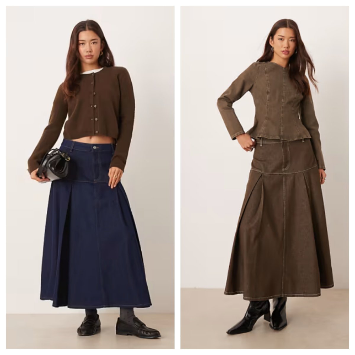 英国代购正品01.19 2026潮流导向 女装新款 牛仔褶皱长款半身裙,女装/女士精品,半身裙,淘宝优惠券,粉丝福利购,淘宝优惠卷