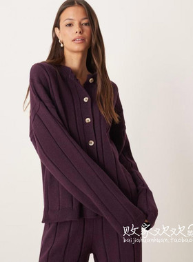 英国代购正品08.15 2025潮流导向 女装新款 针织深色百搭开衫