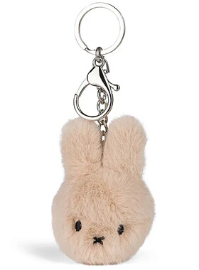 英国代购正品04.21 Miffy Fuzzy Beige Keyring 米菲兔 钥匙扣