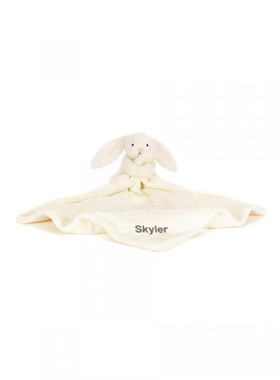 英国代购正品11.06 jellycat Personalised 奶油兔子安抚巾定制款