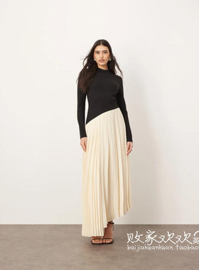 英国代购正品03.04 2025潮流导向 女装新款 设计拼接长款连衣裙