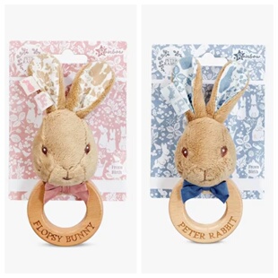 英国代购正品08.01 Peter Rabbit Ring Rattle彼得兔子摇铃磨牙环