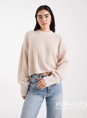 英国代购正品10.07 2025潮流导向 女装新款 浅色针织长袖舒适毛衣