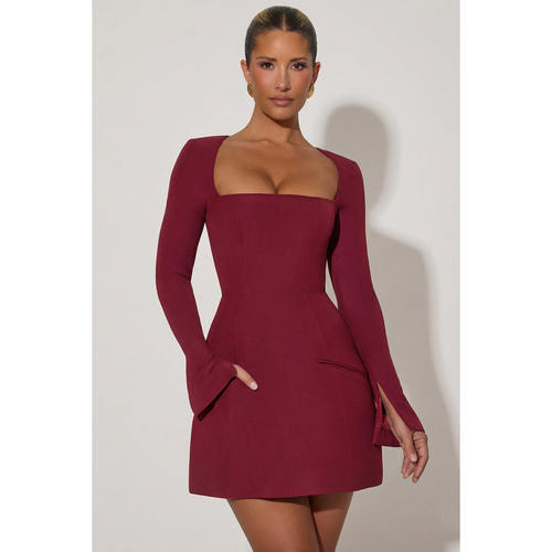 英国代购正品09.09 名品ohpolly 女装新款 喇叭袖设计迷笛连衣裙