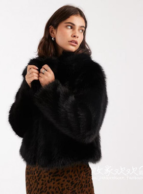 英国代购正品10.07 2025潮流导向 女装新款 皮草风短款舒适夹克