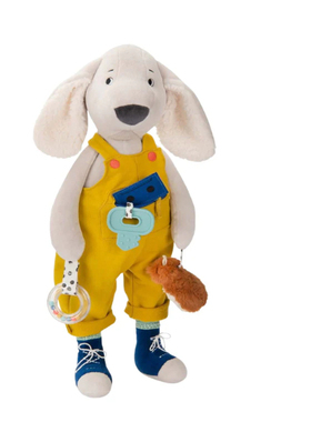 英国代购正品09.01 Moulin Roty Large Activity狗狗摇铃安抚玩偶