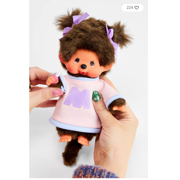 英国代购正品01.21 Monchhichi Sweater Girl毛衣女孩蒙奇奇 玩偶