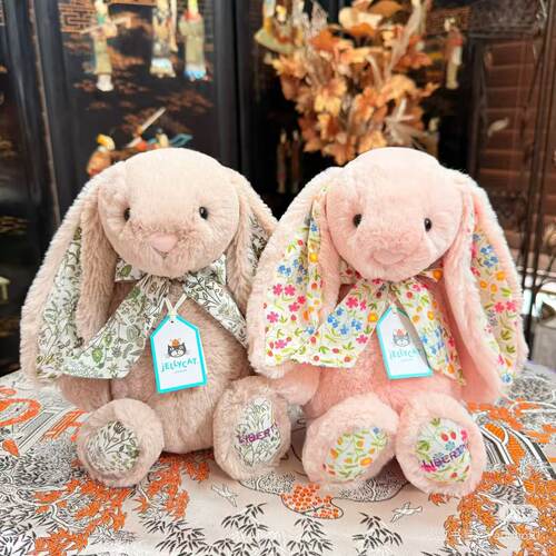 英国直邮正品 07.20 Jellycat限定Liberty联名蝴蝶结兔子毛绒玩偶