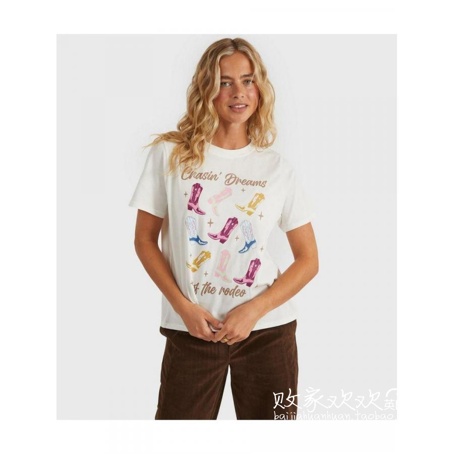 英国代购正品12.04 名品NL 女装新款 彩色靴子图案短袖T恤