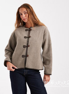 英国代购正品10.07 2025潮流导向 女装新款 潮牌抓绒短款舒适夹克