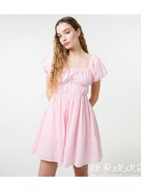 英国代购正品03.24 2025潮流导向 女装新款 浅色短袖迷人连衣裙