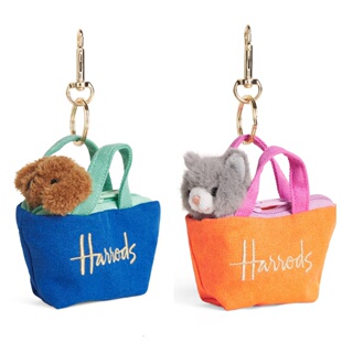 英国代购正品11.17 Harrods Dog In A Bag 迷你包狗狗 猫咪钥匙扣