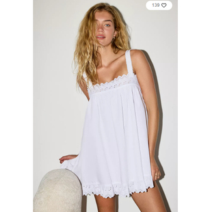 英国代购正品01.31 名品UO 女装新款 设计镂空浅色迷人连衣裙