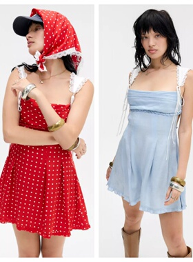 英国代购正品03.20 名品UO 女装新款 蕾丝肩带迷人连衣裙大特价